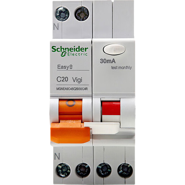 ���ڲ�����ʩ�͵µ��� ��©�籣����·��A��1P+N C20A�������ش�©��MGNEA9C45C2030CAR