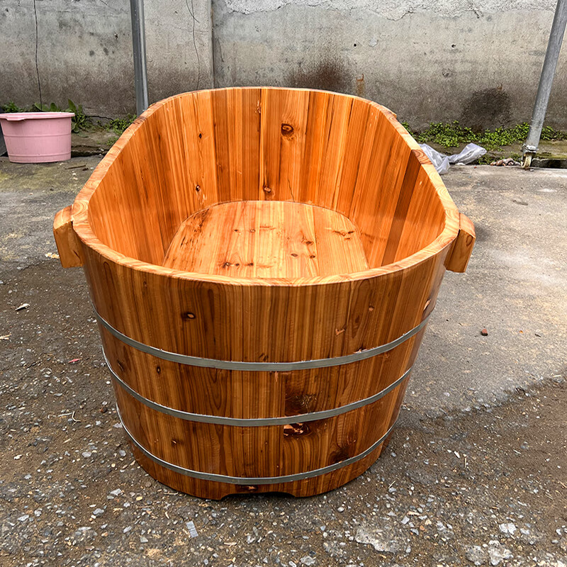 黍鱼农村杀猪盆烫猪毛桶木桶做酒席用杀猪专用桶 120长65宽度50高度无