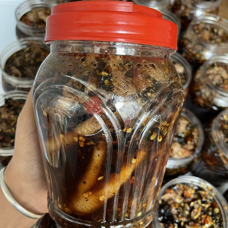坛坛乡鸡脚云南桶装二中鸡脚普洱辣子 云南鸡爪麻辣 陈欢思茅二中鸡爪