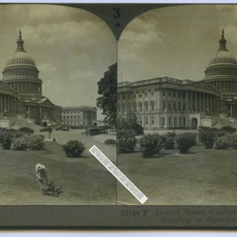 【绝版旧书】清末民国时期立体照片--1920年代美国首都华盛顿国会大厦