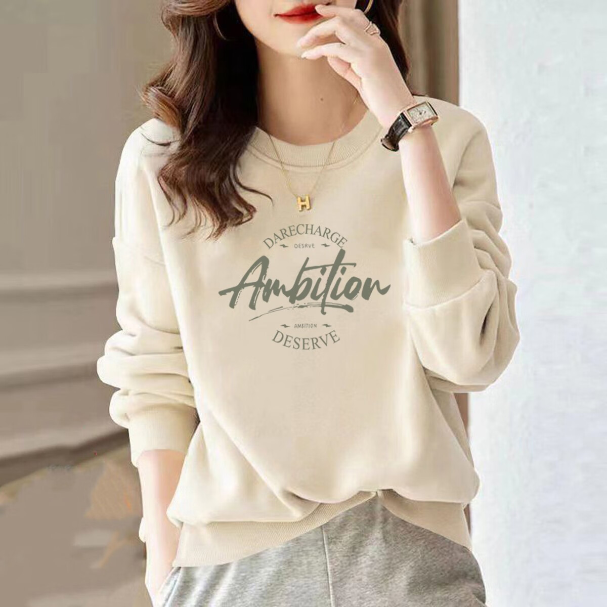 路蝶 road butterfly出口品牌专柜100纯棉卫衣女秋冬加绒加厚小个子