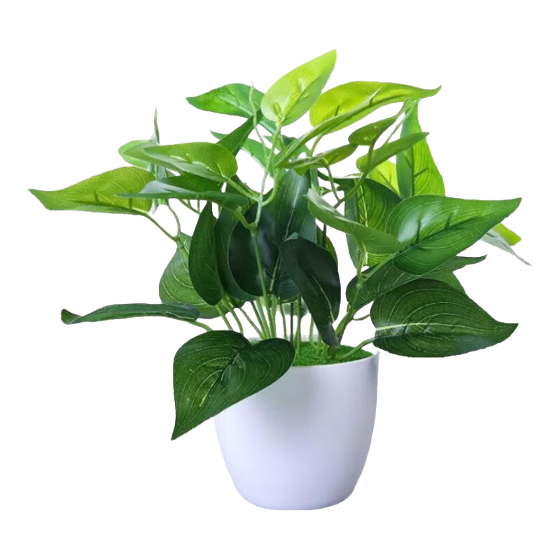 悠梵萌仿真綠蘿盆栽綠植套裝塑料花家居室內客廳茶幾綠葉陽臺裝飾品擺件