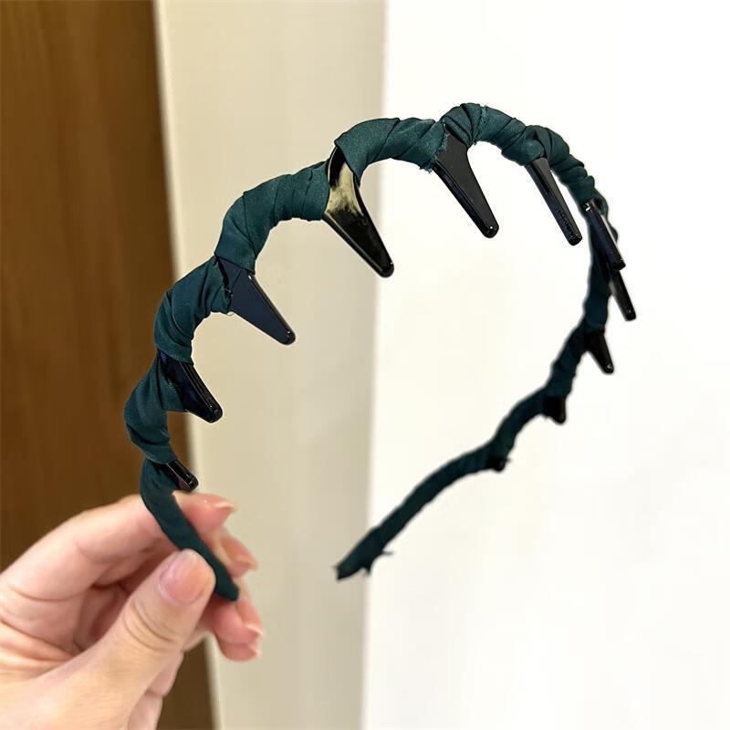 唐芙妮带齿波浪发箍刘海碎发整理神器发卡女2024新款增高颅顶不勒头头箍 卡其色波浪发箍