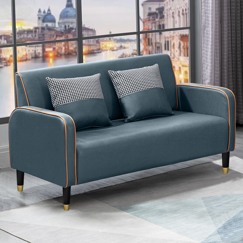 胜铁沙发出租屋 猫抓皮小户型客厅简约双人两三人北欧出租房屋公寓简