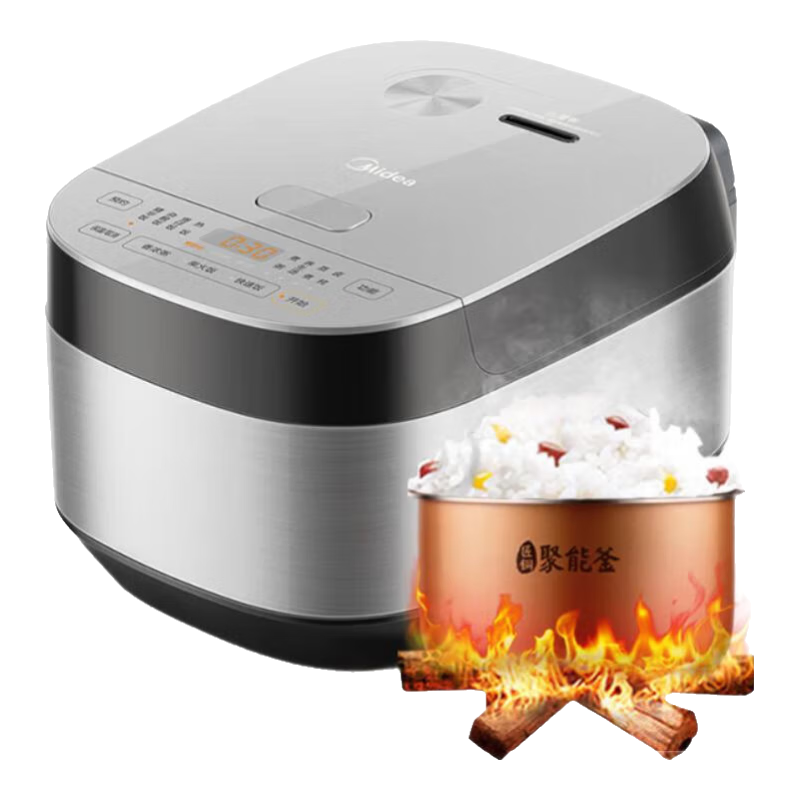 美的（Midea）电饭煲小容量电饭锅3L顶置家用2-3人蛋糕功能金属拉丝卤炖智能预约微压蒸饭小米粥以旧换新RE325