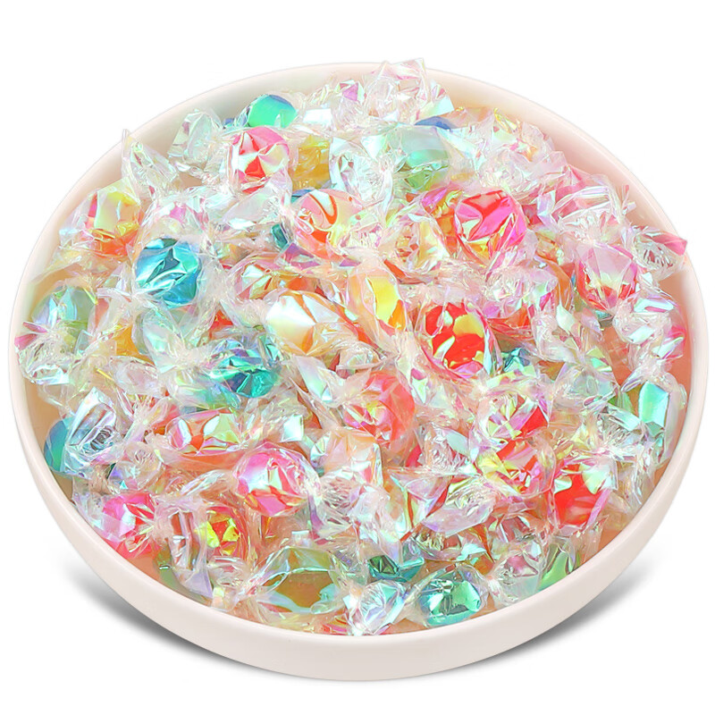 花满楼千纸鹤炫彩多彩糖果500g散装批发喜糖小零食七彩耶诞节装饰水果