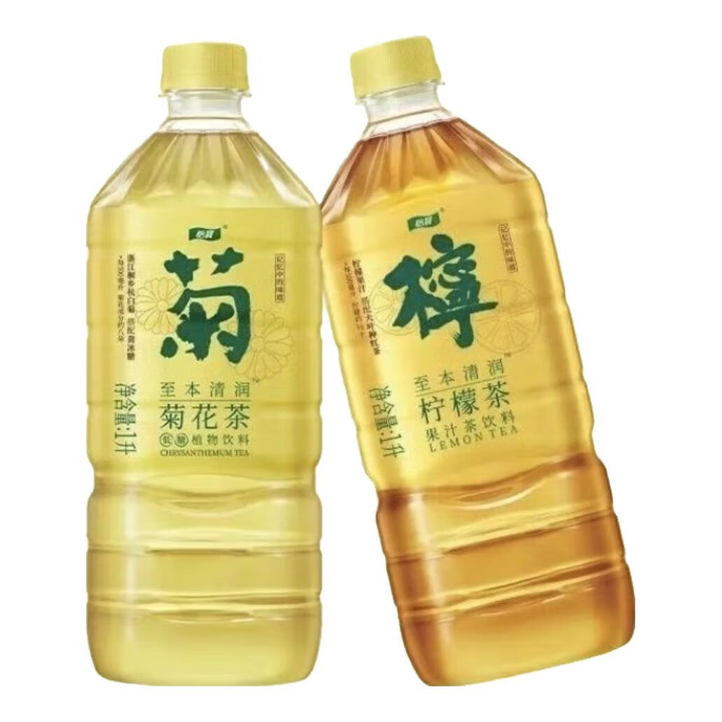 怡宝菊花茶 450ml*15瓶 整箱 原味植物饮料饮品至本清润 柠檬茶【大瓶装】 1L*12瓶
