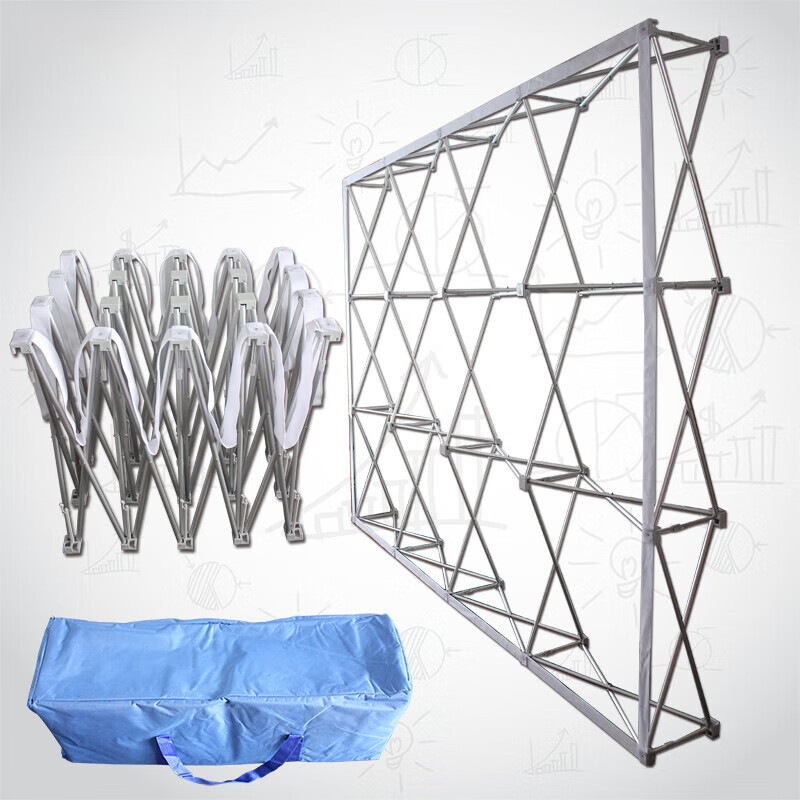 赋敬布拉网展架背景墙铝合金折叠弹力布婚庆广告架签名墙签到墙展示架