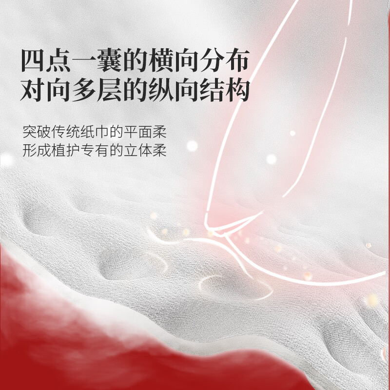 植护原木挂抽气垫纸巾抽纸 家用卫生纸抽 餐巾纸 大吉 4层 1120张*8提 （带挂钩）