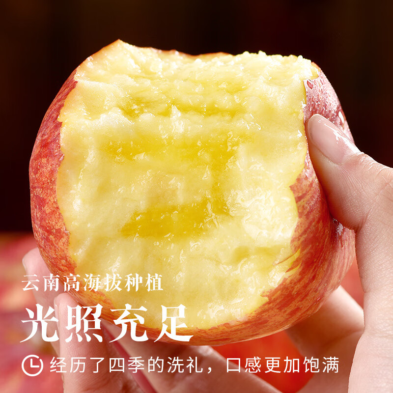 觅百果正宗云南昭通丑苹果冰糖心红富士新鲜水果应季当季整箱 净重9斤【70-80mm】脆甜多汁