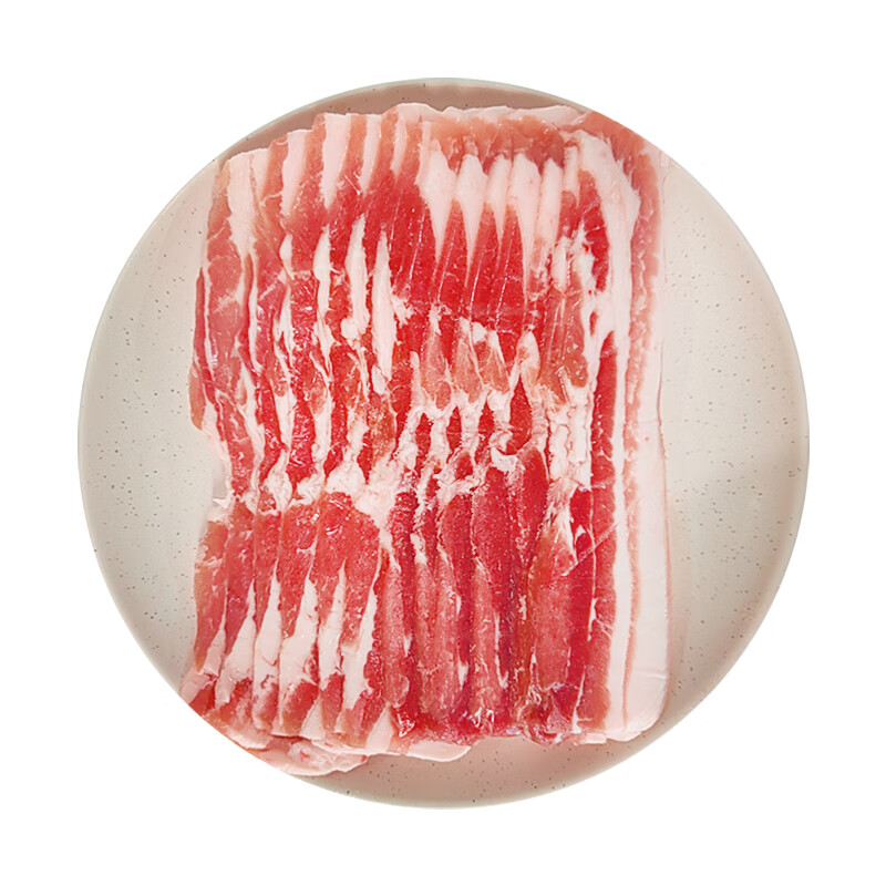 中润长江冻猪五花肉片900g 冷冻烤肉食材 去皮打膘精细分割 国产猪肉生鲜
