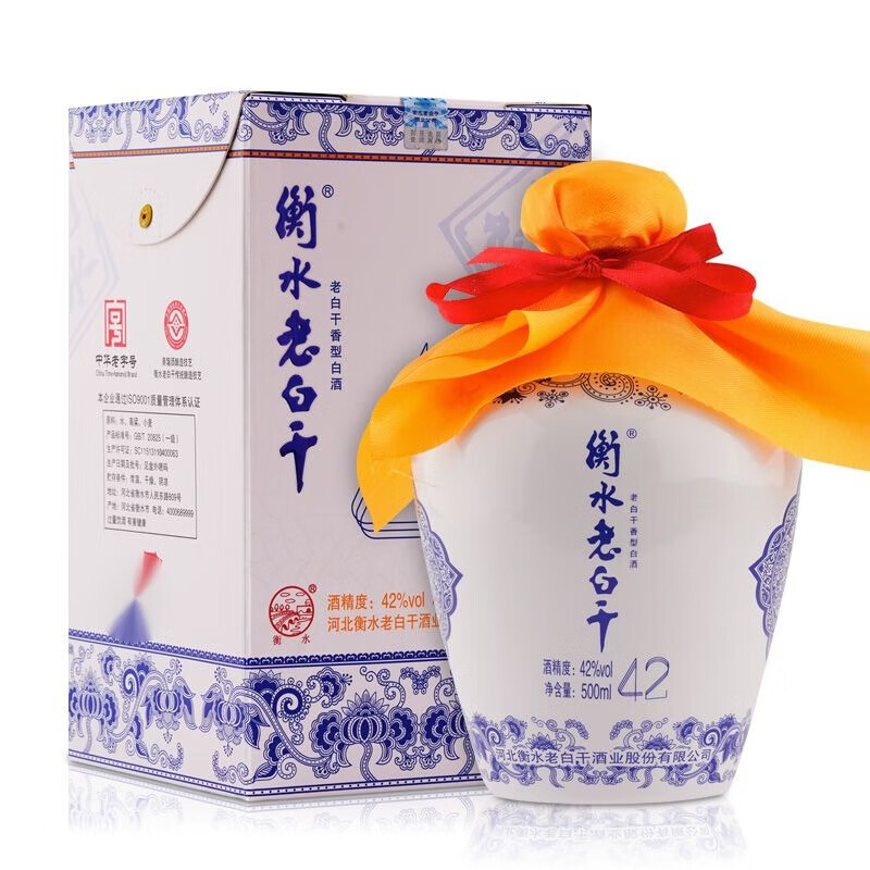 i衡水老白干青花小瓷坛42度500ml*1坛粮 料酒 42度500ml*1坛 ml*1坛
