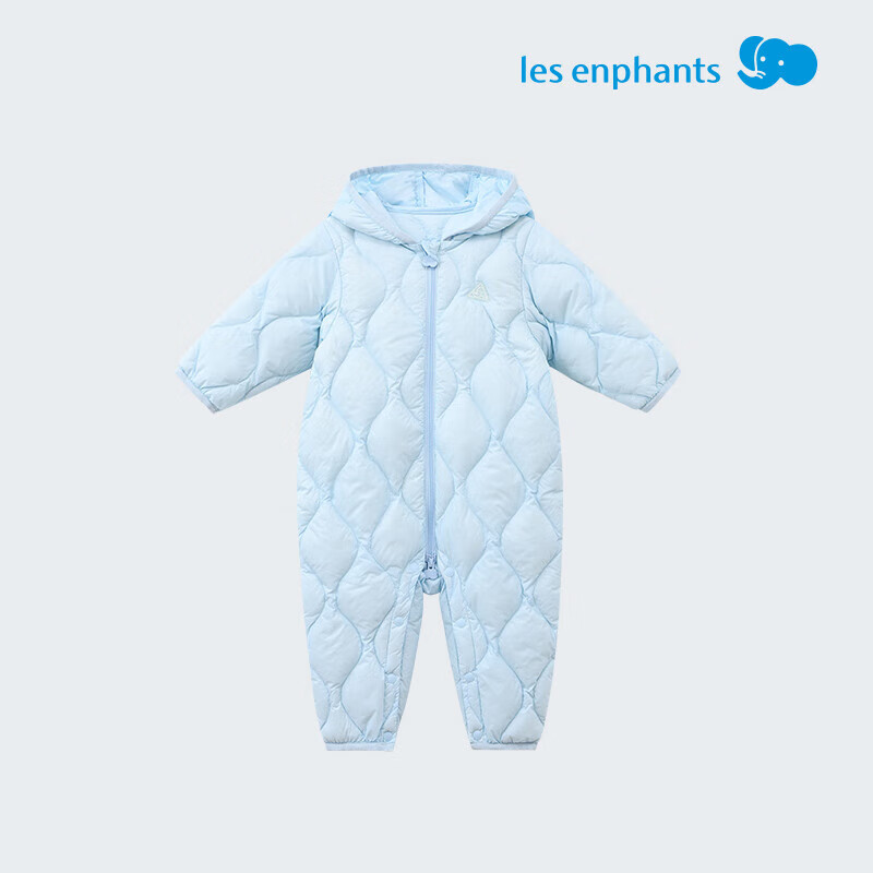 丽婴房(Les enphants)新生儿衣服婴幼儿连身衣宝宝羽绒连身衣婴儿羽绒连体衣 吉日红 73cm /9个月