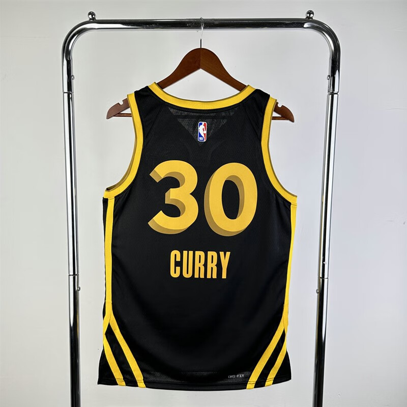 二澈雀23-24新赛季队30号球衣 stephen curry热压篮球服 城市版 xs