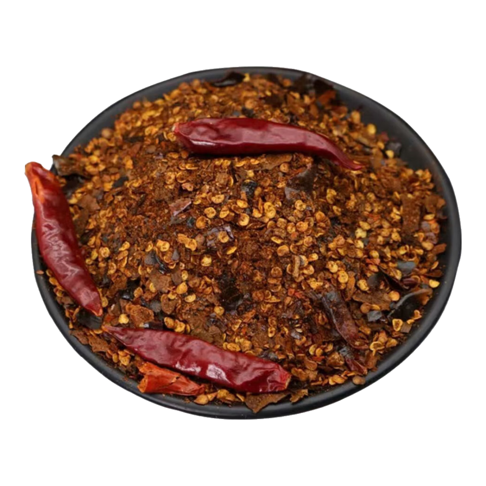 關(guān)嶺斷橋第一家老王媽胡辣椒（LAO WANG MA）貴州特產(chǎn)手搓柴糊辣椒面火海椒粉蘸水涼拌胡辣子調(diào)料 500g微辣糊辣椒