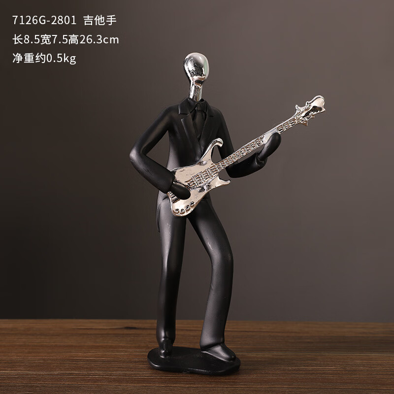 现代简约客厅酒柜摆件吉他创意家居电视柜书柜办公室餐边柜装饰品