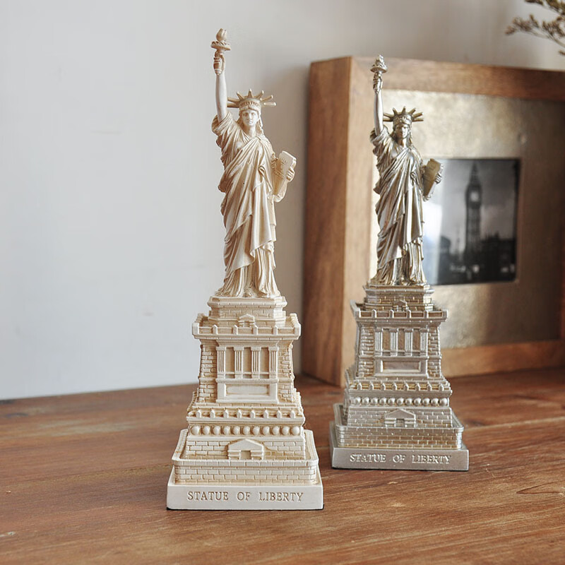 山头林村美国自由女神像人物模型雕像摆件 书桌精品摆设旅游纪念品 款