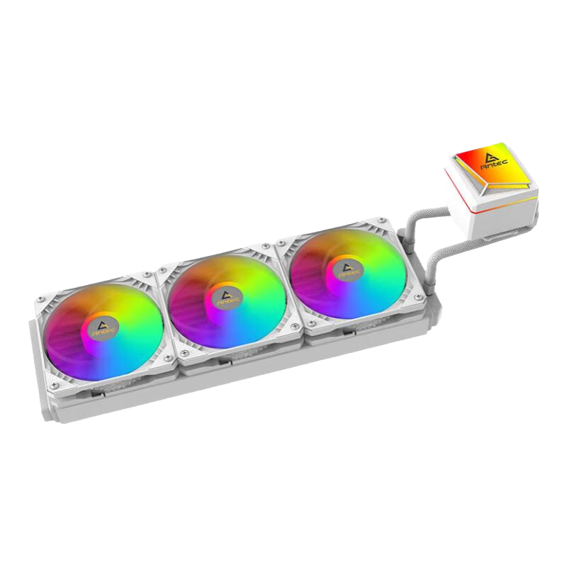 Antec安钛克幻影360 一体式水冷散热器多平台ARGB加厚冷头冷排 支持LGA1700/AM5 国际版符合多区域认证 白色