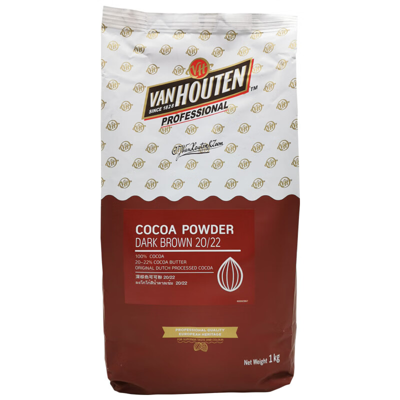 vh;1828烘焙原料梵豪登可可粉k高脂可可粉蛋糕面家用马来西亚进口梵 