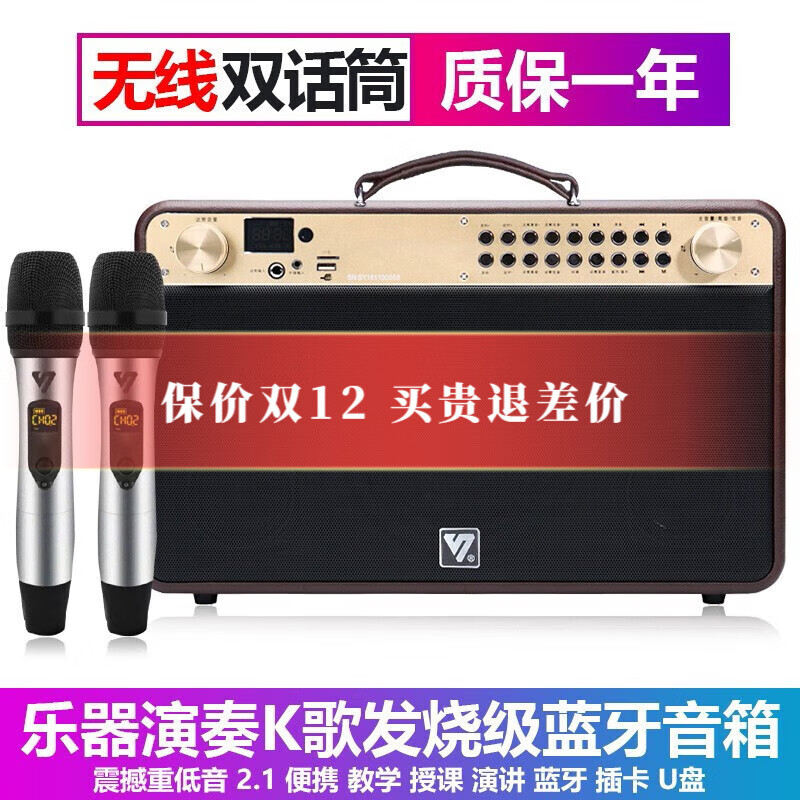 声优 蓝牙音箱 q9s q10 乐器演奏户外手提便携式带无线话筒k歌广场舞