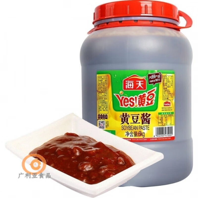 海天yes黄豆酱6kg大桶东北黄豆酱油豆瓣酱蘸酱餐饮实惠装饭店商用