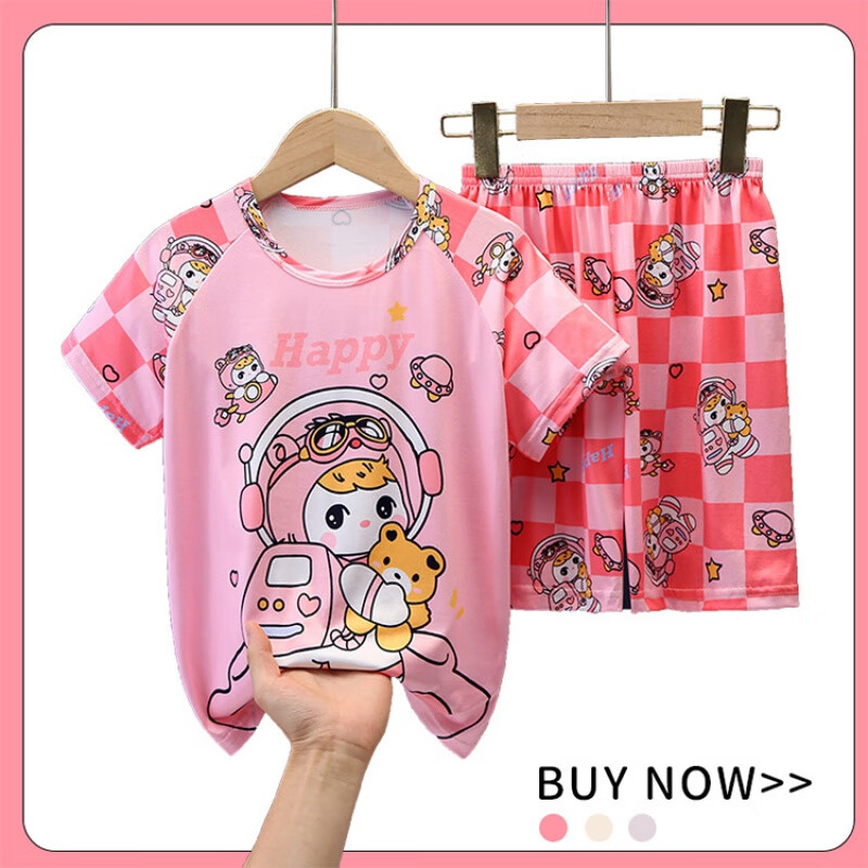 款卡通印花男童宝宝中大童家居服套装潮 y短套--美乐蒂 8码(建议身高