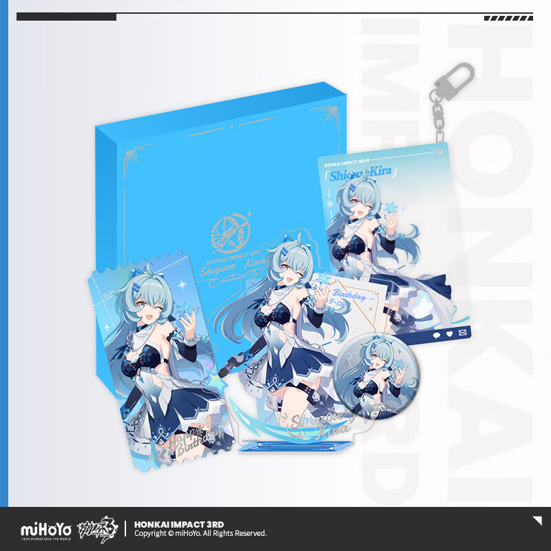 MIHOYO【米哈游/崩壞3】 女武神生日紀(jì)念禮盒徽章立牌掛件手辦官谷方子 2023時雨綺羅生日禮盒 【MIHOYO】禮盒
