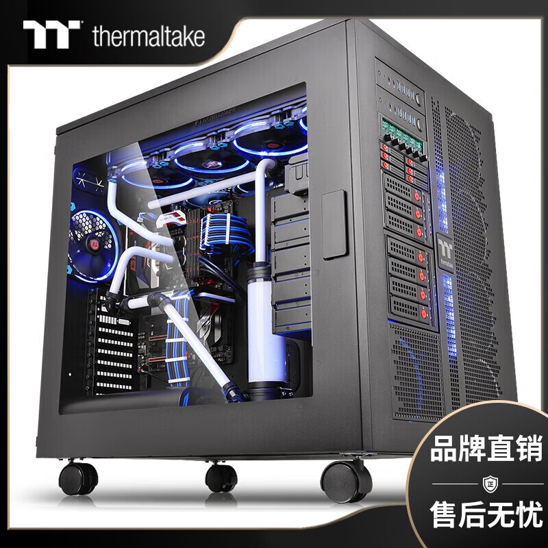 Thermaltake（Tt）Core W100 黑色 国际版 机箱水冷电脑主机（工作站设计/支持480水冷/长显卡/全模块机箱） Core W200