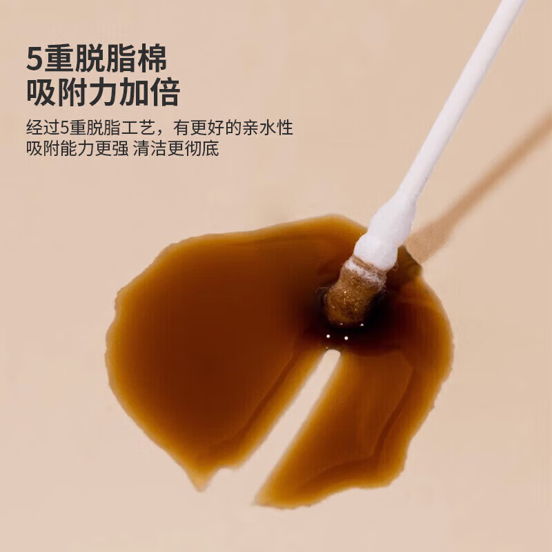 海昊宜生海昊医用双头棉签掏耳朵采耳尖圆头棉花棒化妆卸妆棉棒一次性家用 纸轴-母婴双头棉签【600支/3罐】螺旋+挖耳勺