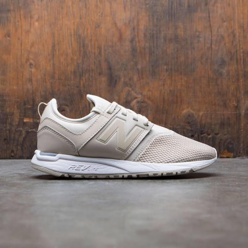 NEW BALANCE NB 跑步鞋女新款247 Classic系列舒適耐磨減震訓練戶(hù)外慢跑鞋 beigebonewhite 37