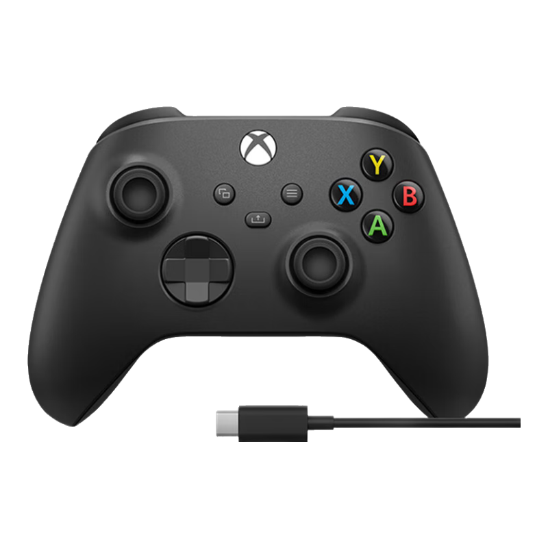 限地区：微软Xbox无线游戏手柄 磨砂黑+USB-C线 蓝牙 适配Xbox/PC/平板/手机 