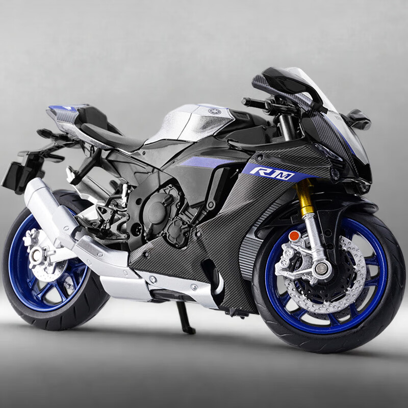 驰誉车玩 雅马哈yzf r1m 1/12合金摩托车模型 儿童玩具车仿赛车模礼物