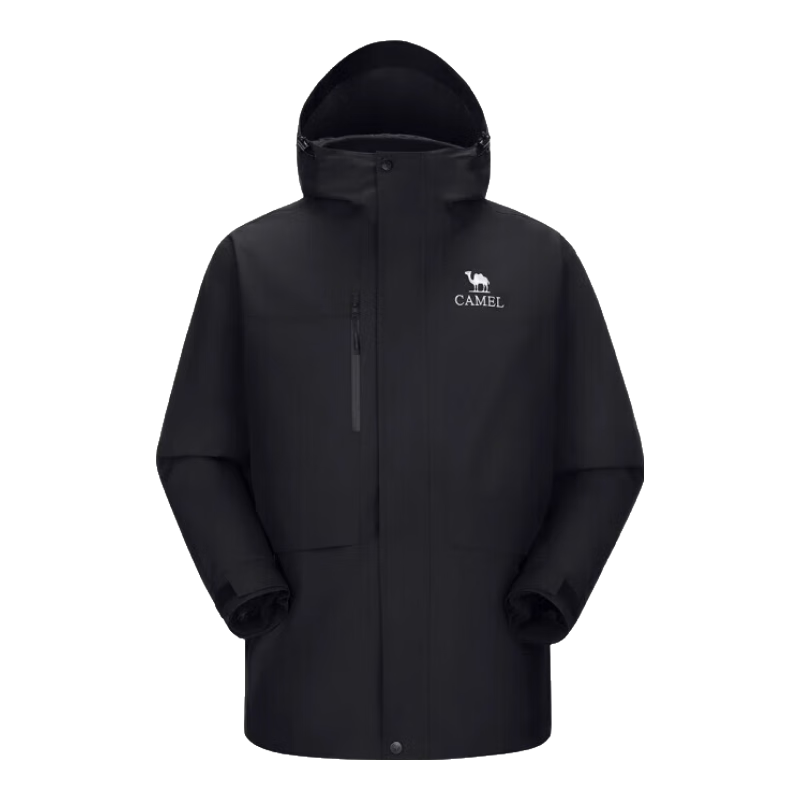 骆驼（CAMEL）户外冲锋衣女三合一抓绒可拆卸进藏爬山登山服男防风防水外套