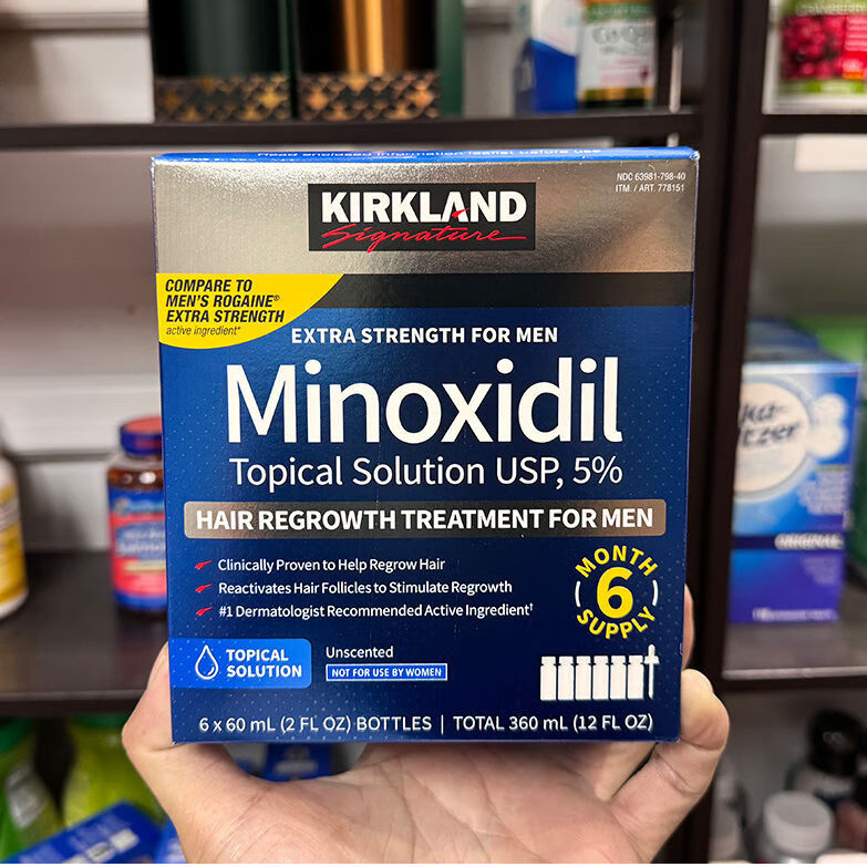 美国直邮生发液柯可兰男士生发水增发剂滴液  6瓶/盒