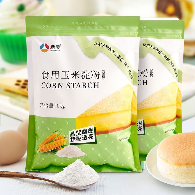 新良玉米淀粉食用淀粉芡烘焙蛋糕鷹粟粉生粉裹雞粉 玉米淀粉1000克*1袋