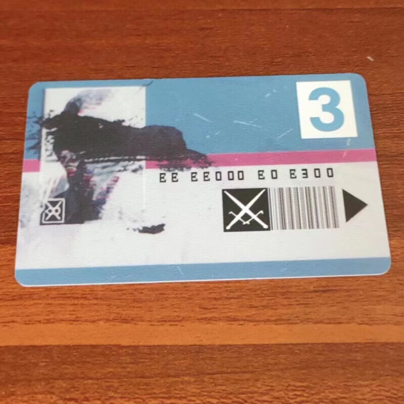 暗区突围周边红蓝卡:电视台凭证卡游戏0.84mmcos双面玩具 实体蓝卡*1张