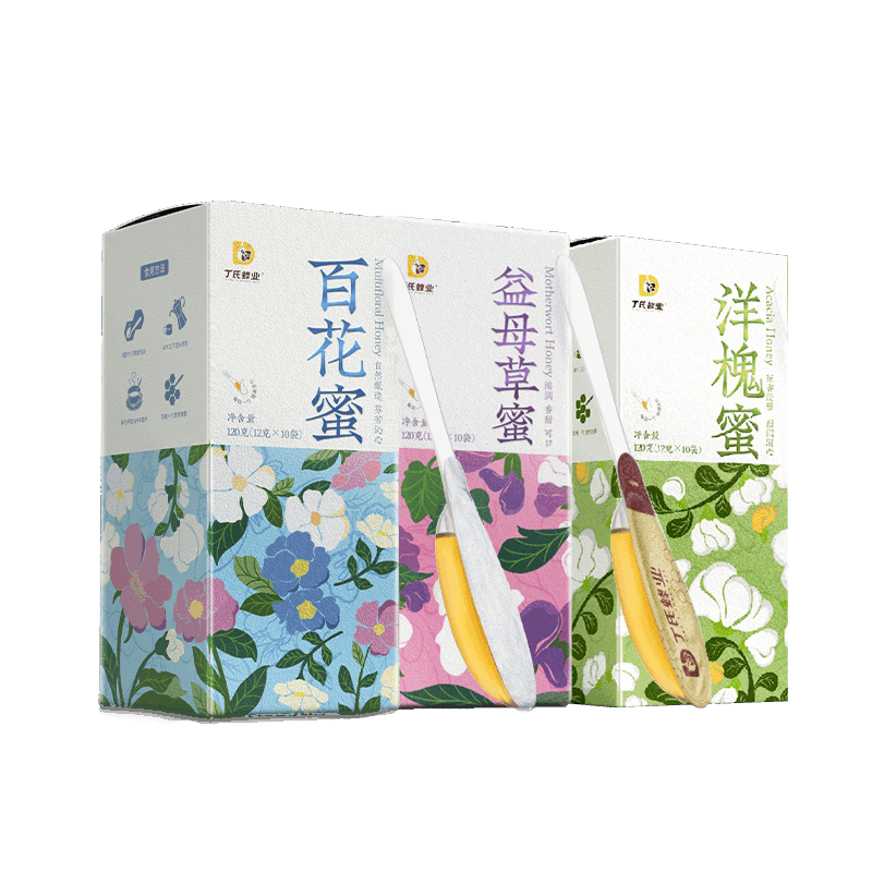 丁氏蜂业 咖啡蜜|洋槐蜜|百花蜜椴树雪蜜|益母草蜜 | 云南高原正宗土蜂蜜便携勺子蜜香甜爽口天然纯净 百花蜜10支+益母草蜜10支+洋槐蜜10支