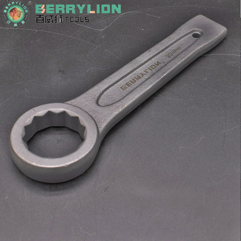 百威狮重型敲击梅花扳手直柄呆头扳手梅花扳手汽修工具38/4055/60/65