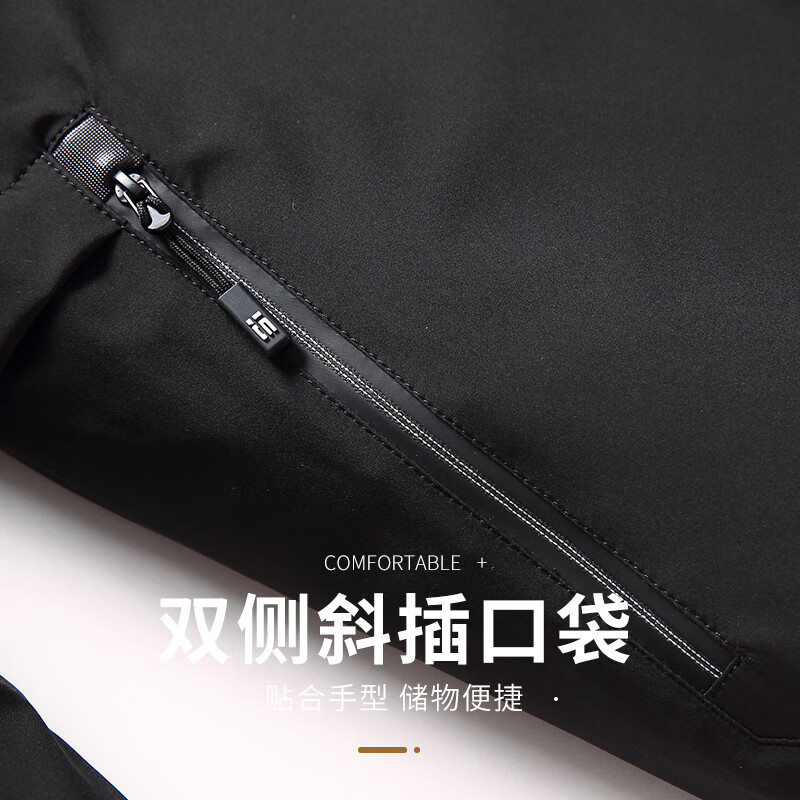 雪中飞厚款夹克男士秋冬外套可拆卸帽保暖夹棉服茄克上衣休闲外套175