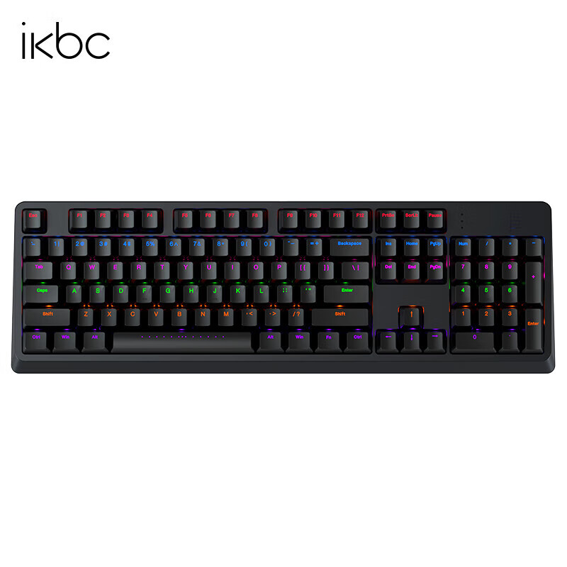 ikbc游戏键盘机械键盘办公键盘机械有线键盘 R310 黑色 有线 彩光 红轴