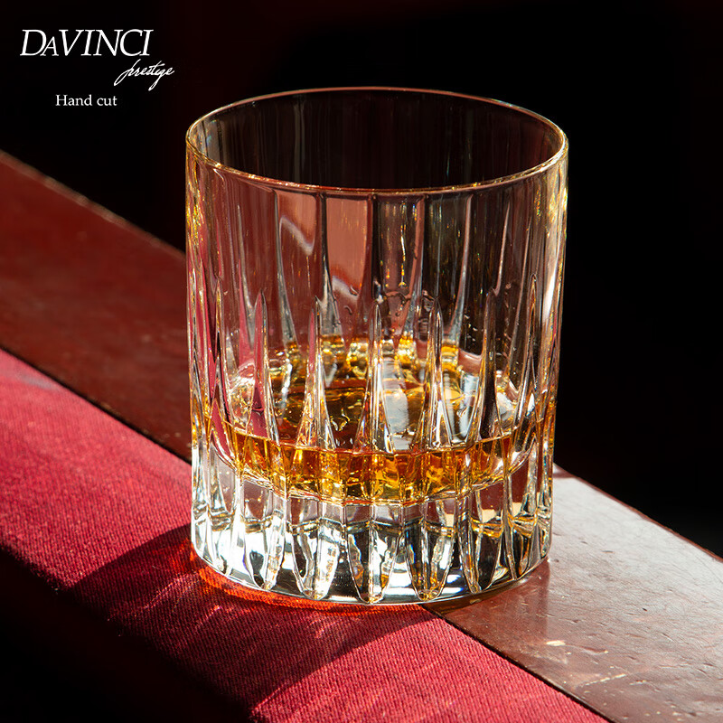 DAVINCI意大利进口威士忌酒杯洋酒杯奢华水晶玻璃酒杯高档手工杯2头礼盒
