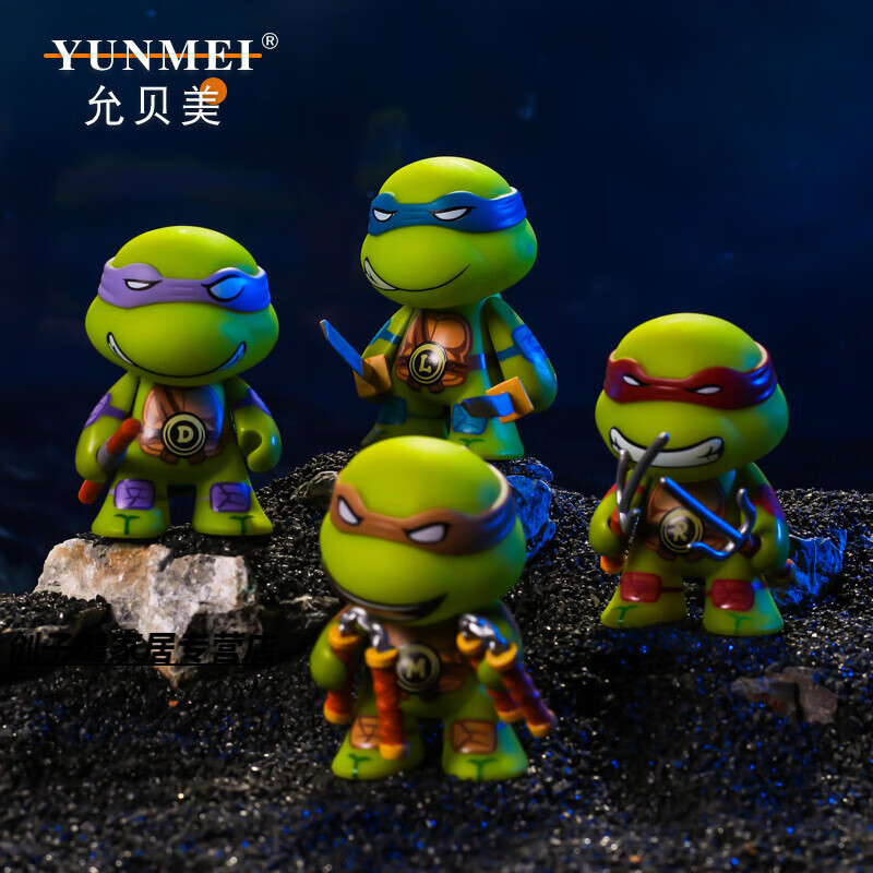 创京懿选忍者神龟忍者神龟关节可动创意玩具模型摆件玩偶拉斐尔 忍者