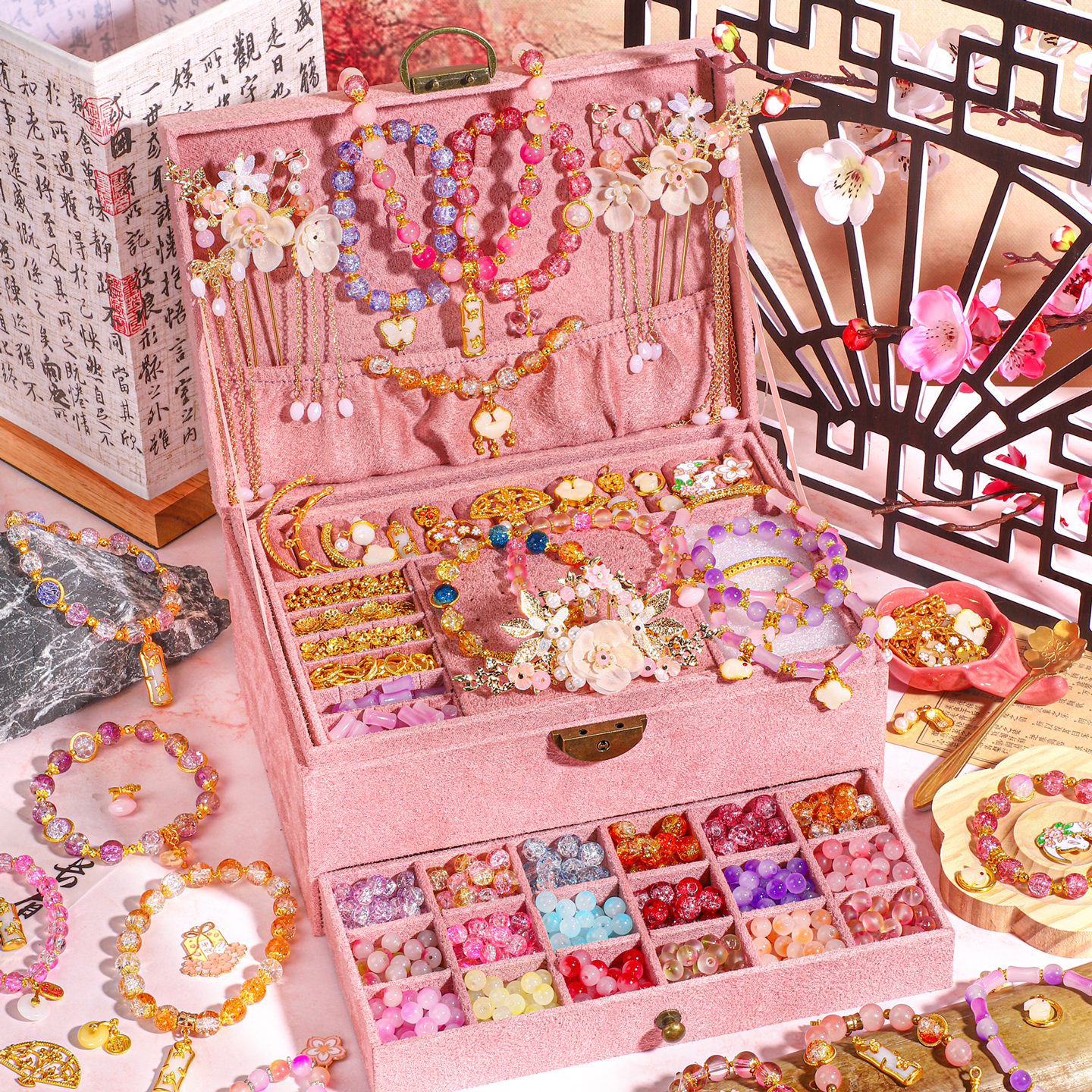 【琉璃洛樱】奢华版精美古风礼盒 送礼品袋