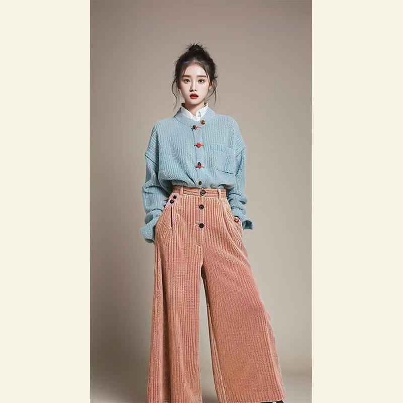 知特衣服春季女美拉德穿搭套装高级感温柔系炸街减龄绝美减龄撞色时尚