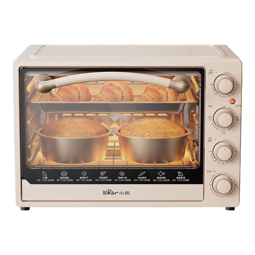 小熊（Bear）电烤箱 40L家用大容量多功能 上下独立控温 机械操控 多层烤位 多功能烘焙易操作DKX-B40L9