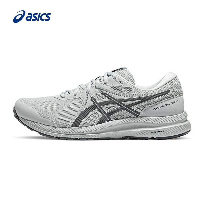亚瑟士（asics）ASICS跑步鞋男鞋缓震回弹耐磨运动鞋舒适透气跑鞋 GEL-CONTEND 7 灰色 42