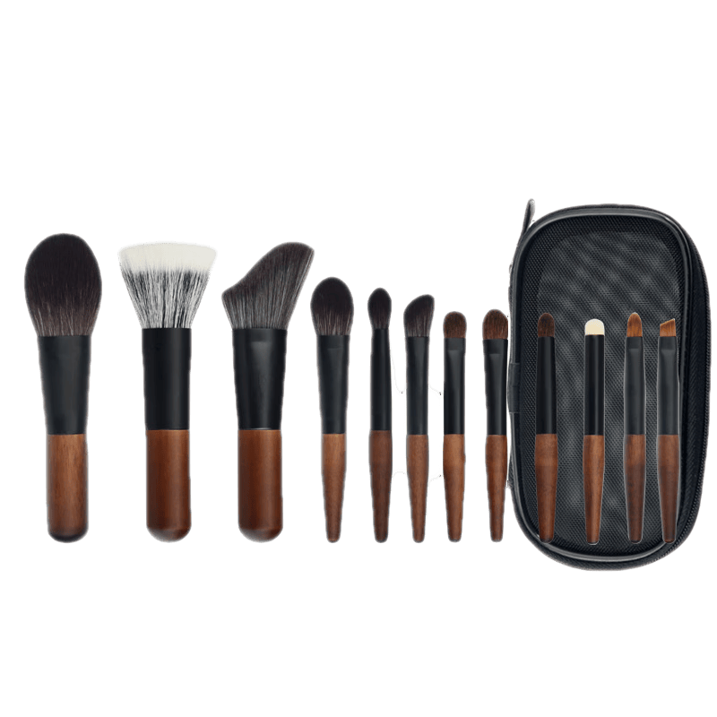 YAHLIGS便携8支迷你化妆刷 沧州化妆刷套刷 动物毛点彩刷 迷你眼部刷套刷 便携迷你化妆刷 12支 B版