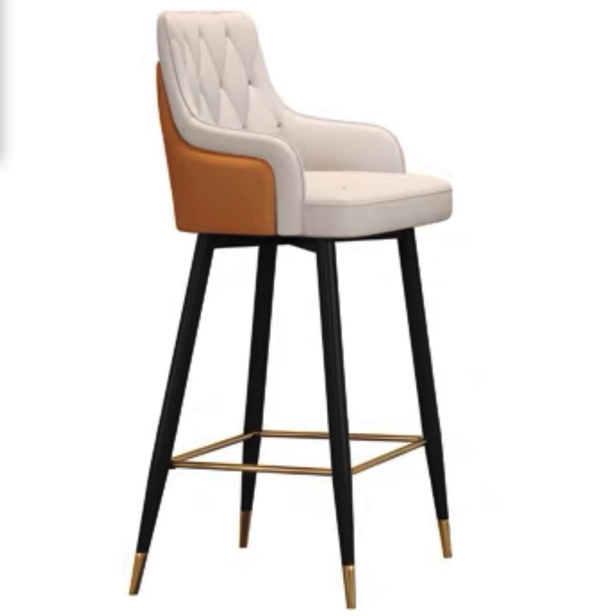 适慕轻奢高档吧台椅北欧现代简约高脚椅子宾利酒吧椅铁艺高脚凳高靠背