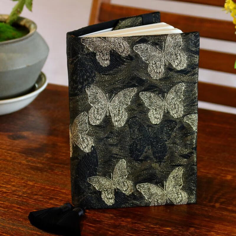 真我制 迷梦蝴蝶 梦幻蝴蝶提花文艺手帐账本手工布书衣日记本笔记