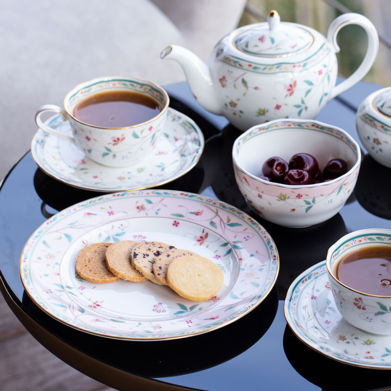 则武（Noritake）【礼物】HANASARASA咖啡杯套装欧式下午茶茶具精致对杯礼盒美式 HANASARASA点心盘18.3cm